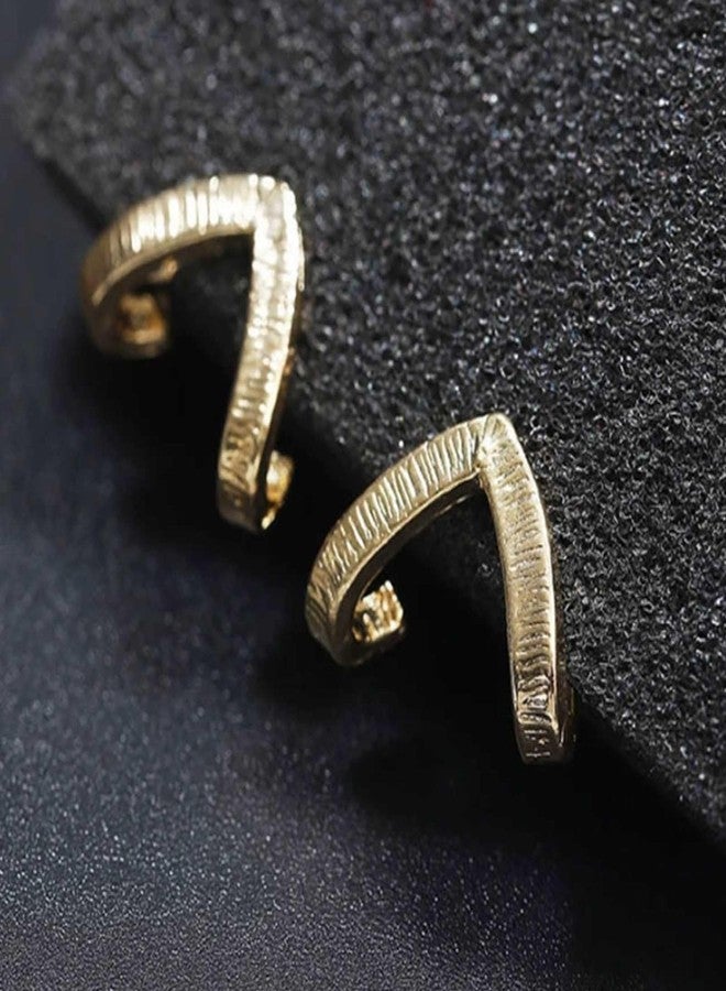 IRCOMULTI Minimalist Geometric Stud Earrings Gold Claw Studs V Shape Cuff Stud Earring Geometric Triangle Earrings Jewelry for Women - Image 5